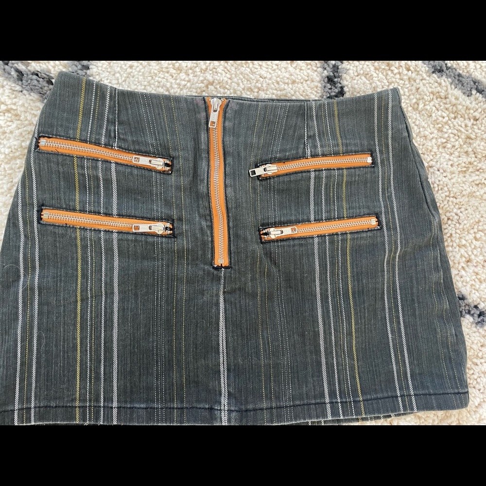 This is BDG Striped Contrast Zipper Mini Skirt I purchased from Urban Outfitters